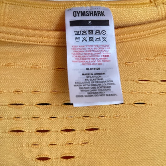 GymShark Yellow Glow Long Sleeve Seamless Crop Top - Picture 3 of 5